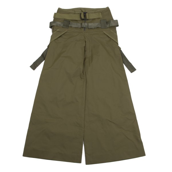 【中古】 ジャンポールゴルチエJean Paul GAULTIER ポリベルトデザインワイドパンツ カーキオフ40【レディース】