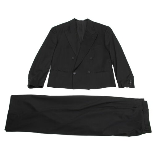 【中古】 エンポリオアルマーニEMPORIO ARMANI ウールダブルピークドラペルショートジャケットセットアップ 黒L位【メンズ】 【中古】 エンポリオアルマーニEMPORIO ARMANI ウールダブルピークドラペルショートジャケットセットアップ 黒L位【メンズ】
