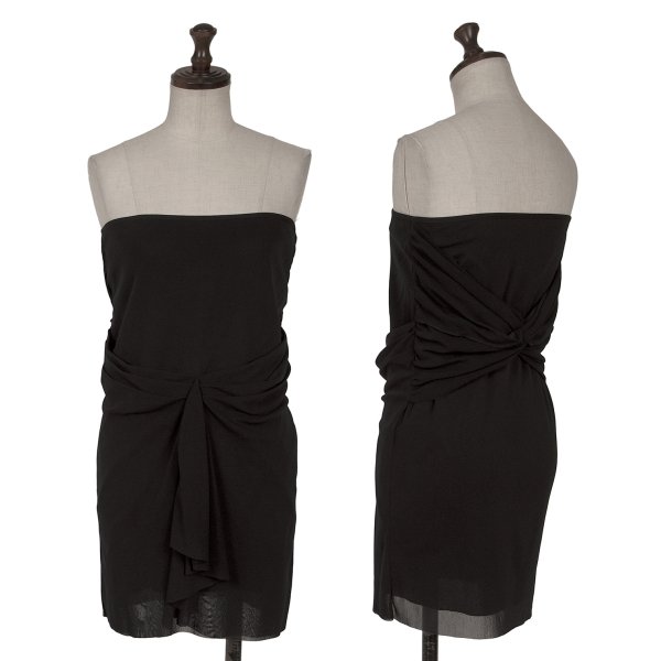 【中古】 ヴィヴィアンタムVIVIENNETAM バックバインドデザインパワーネットチューブトップ 黒【レディ..