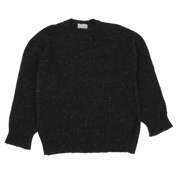 【中古】 コムデギャルソンオムCOMME des GARCONS HOMME ウールカラーネップニットセーター 黒他M位【..
