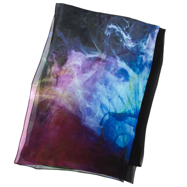 【中古】 ヨウジヤマモトディスコードYohji yamamoto discord シルクグラフィックロゴプリントストール..