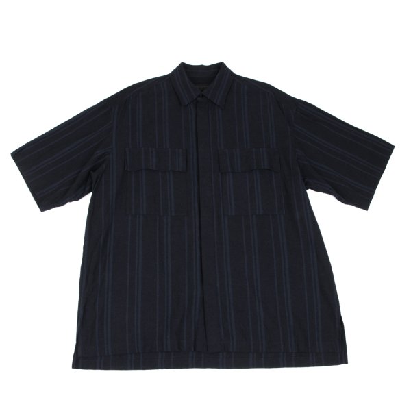 Rakuten - 【中古】 サイトS'YTE リネンコットンストライプ半袖シャツ 紺青3【メンズ】
