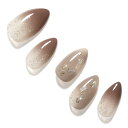 ダッシングディバ マジックプレス DASHING DIVA MagicPress オリジナルジェル ネイルチップ 色:Cream Grey、サイズ:スティレット