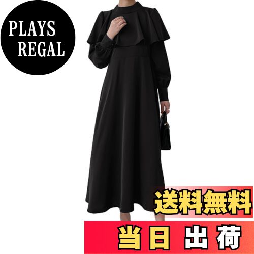 【送料無料】[CCGGOWMM] ワンピース レディース 長袖 ロングワンピース フリル チュニックドレス レト..