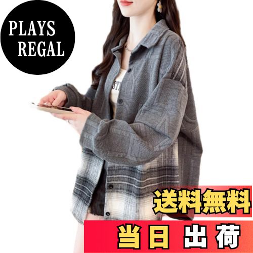 【送料無料】[CCGGOWMM] シャツ レディース ブラウス 長袖 アウター トップス チェック柄 切り替え カ..