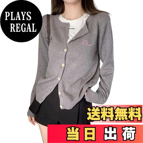 【送料無料】[MEME XTRA] レディース トップス セーター カーディガン セーター ラウンドネック 長袖 ..