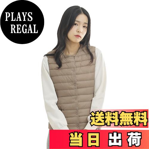 【送料無料】LIYURLTA ウルトラライト インナーダウンベスト レディース ノーカラー ダウン ベスト 撥水 軽量 暖かい 防寒 薄い 秋冬 収納ポーチ付き...