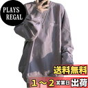 【送料無料】LIYURLTA トレーナー レディース パーカー ゆったり 大きいサイズ オーバーサイズ プルオーバー スウェット 体型カバー 薄手 カジュアル トップス 春 秋 冬 LIY56 色:パープル、サイズ:M