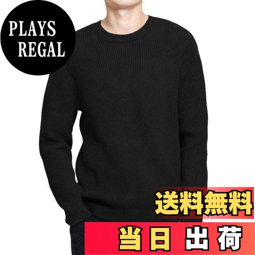 【送料無料】[JoveJek] セーター メンズ クルーネック コットン ケーブルニット 無地 長袖 カジュアル ..