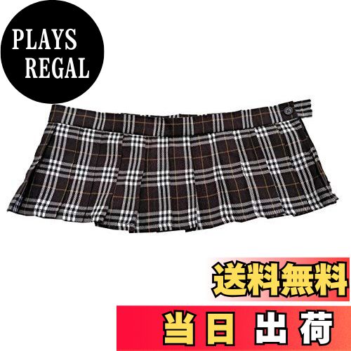 【送料無料】[YIWASTAR] 超ミニスカート サイズ(S-5XL) 21CM 上品 セクシー 短い プリーツスカート bigサイズ 色：チョコレートチェック、サイズ：L