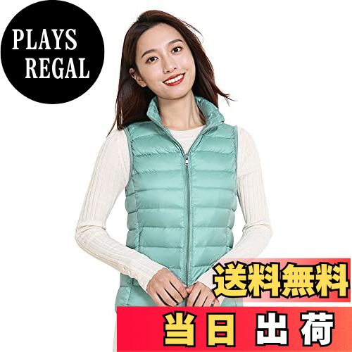 【送料無料】Wnodruke ダウンベスト レディース ウルトラライト ベスト 超軽量 防寒 暖かい コンパクト収納 WN005 色:グリーン、サイズ:S