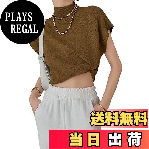 【送料無料】[Tiernyueth] サマーセーター レディース ニット トップス ハイネック ドルマンスリーブ ..