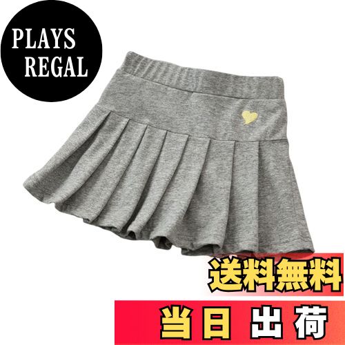 【送料無料】[OWIEOW] スカート キッズ インナーパンツ付き フレア キュロットスカート 子供 女の子 カジュアル 可愛い 学生 制服 街着 ウエストゴム インナー付 100-170cm 色：グレー、サイズ：120