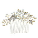 【送料無料】FASELE 髪飾り 結婚式 ヘッドドレス コーム ヘアピン ヘアアクセサリー 花嫁 和装 洋服 パール 発表会 入学式 卒業式 ウェディング 披露宴 二次会 卒業式 入学式 パーティー 色:コールド
