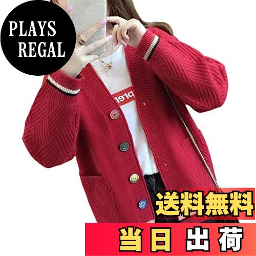 【送料無料】[fyetemon] ニット カーディガン レディースVネック春 秋 冬 着痩 セーター カジュアル6色..
