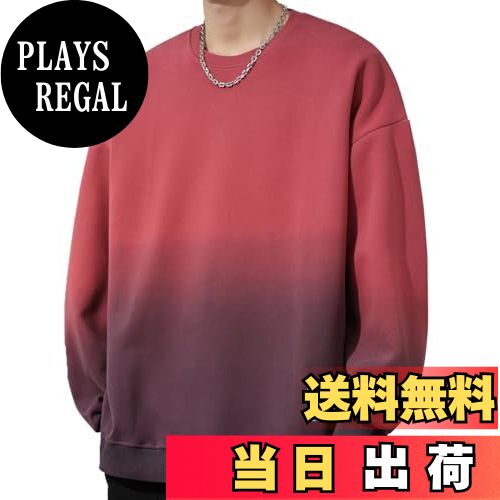 【送料無料】[Wisdom Leaves] パーカー メンズ トップス トレーナー オーバーサイズ 無地 人気 プルオーバー カジュアル おしゃれ シンプル オシャレ ドロップショルダー ゆったり 春秋服 色：レッド、サイズ：M