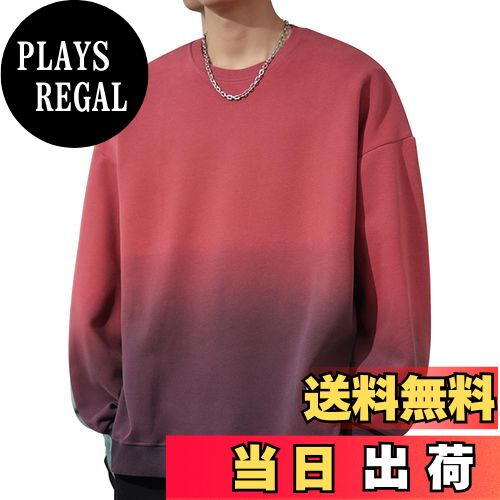 【送料無料】[Wisdom Wolf] スウェットシャツ メンズ 長袖 ゆったり シルエット カジュアル 秋冬服 ク..