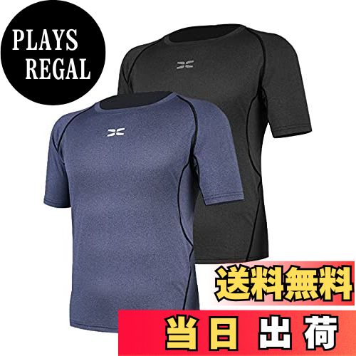 【送料無料】[Wisdom Leaves] 【2枚組】半袖 tシャツ メンズ ランニング トレーニング アウトドア スポ..