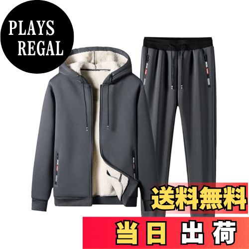 【送料無料】[Wisdom Leaves] スウェット メンズ 上下セット 裏起毛 ジッパー アウター ズボン 無地 ゆ..