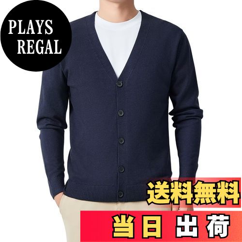【送料無料】[VICALLED] カーディガン メンズ 長袖 春秋 Vネック カーディガン 柔らかい ニット 無地 ..