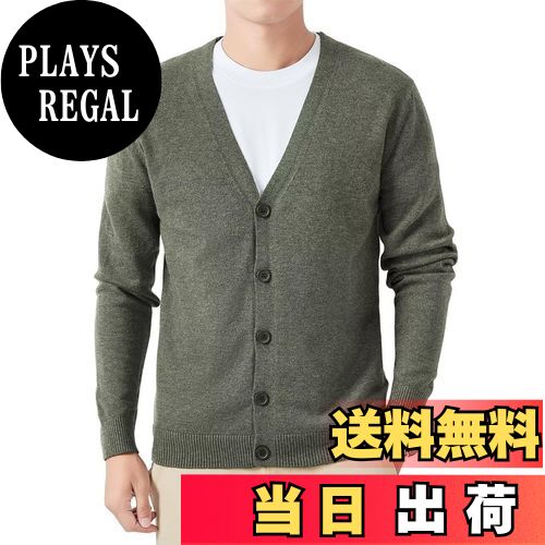 【送料無料】[VICALLED] カーディガン メンズ 長袖 春秋 Vネック カーディガン 柔らかい ニット 無地 ..