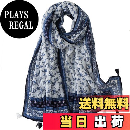 【送料無料】[HURESON] マフラー 薄手 花柄 ストール 夏 uv ショール 大判 春夏 小顔効果 巻き物 肩掛..