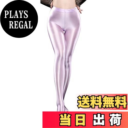【送料無料】[Maeau] レディース レギンス タイツ 伸縮性 スパッツ パンツ ロング ストレッチ ハイウエスト ヨガウェア 美脚 カジュアル ダンス ヨガ オシャレ 光沢 色：パープル、サイズ：L
