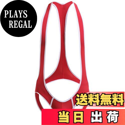 【送料無料】[Maeau] レスリングウェア メンズ メッシュ シングレット ボクサーパンツ tバック ショー..