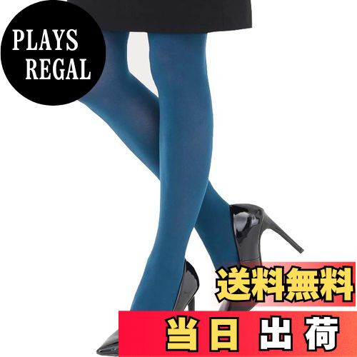 【送料無料】[Ekieta] 120D カラータイツ グロッシー 美脚 立体着圧 タイツ レディース ストッキング トレンカ パーティ 透けない 脚を細くする ヒップアップ 毛玉が出来にくい 対策 防寒保温 色：ライトブルー、サイズ：Free Size