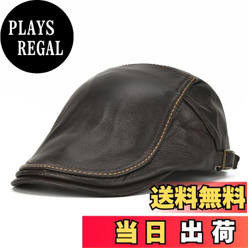 【送料無料】[ANMIDA] アンミダ 本革 牛革 レザー ハンチング 帽子 キャップ メンズ 秋冬 上品 色：コ..