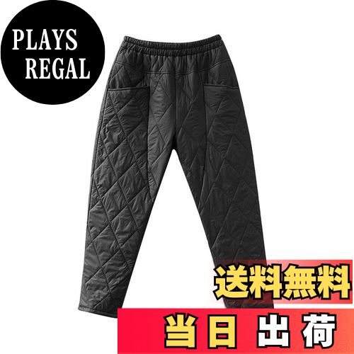 【送料無料】[Phorecys] ダウンパンツ レディース 防寒パンツ アウトドア 暖パンツ 中棉 ボトムス ロングパンツ 無地 ゆったり ウエストゴム 防寒 保温 防風 冬 色：ブラック、サイズ：M