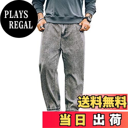 【送料無料】[TIDEWORD] バギー パンツ ゆったり スーパー ワイド デニムパンツ スラックス フィット カジュアル 春 夏 秋 28-48 SBQ02 グレー 水色 ダークブルー 3カラー 色：SBQ02-グレー、サイズ：33