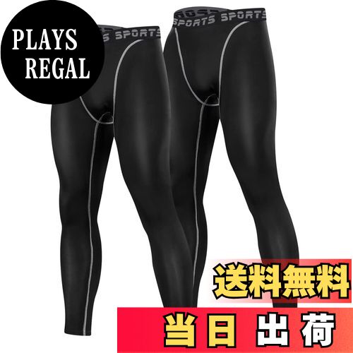 【送料無料】[THREEGUN] スポーツタイツ メンズ コンプレッション タイツ 着圧レギンス スパッツ ランニングウェア ランニングタイツ 冷感 通気 吸湿 速乾 色：3333*2ブラック、サイズ：4XL