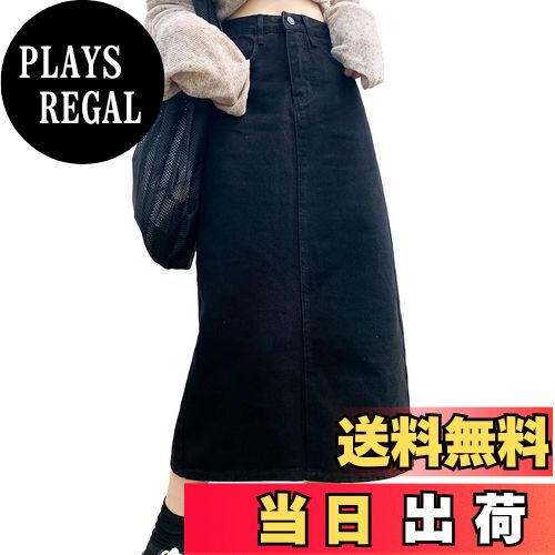 【送料無料】[syvent] レディース ロング デニム スカート Aライン スリット ミモ...