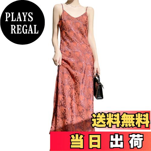 【送料無料】[syvent] 6色 スリップ レディース サテン ロング丈 ベビードール シンプル シースルー 花..