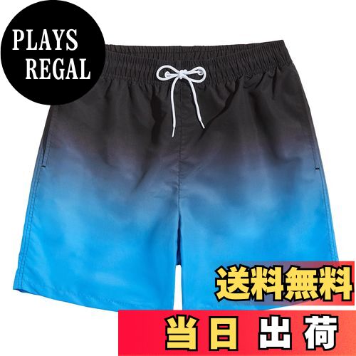 【送料無料】[SUNDAY ROSE] 水着 メンズ 海水パンツ サーフパンツ インナー付き 通気 速乾 ボードショーツ ショートパンツ 男性 夏 短パン スポーツ 大きいサイズ 色：ブラックブルー1、サイズ：2XL