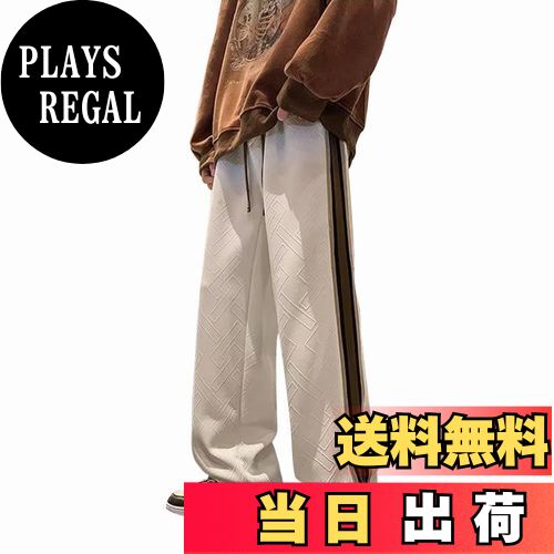 【送料無料】[SUKESEM] ズボン メンズ 秋服 ストライプ ステッチ ボトムス おしゃれ ワイドパンツ ポケット 通気性 人気 冬春服 大きいサイズ 色：ホワイト、サイズ：2XL