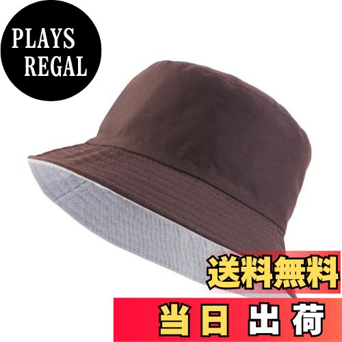 【送料無料】[RUNQIU] リバーシブル バケットハット レディース メンズ 夏 太陽 ビーチ 釣りキャップ ..