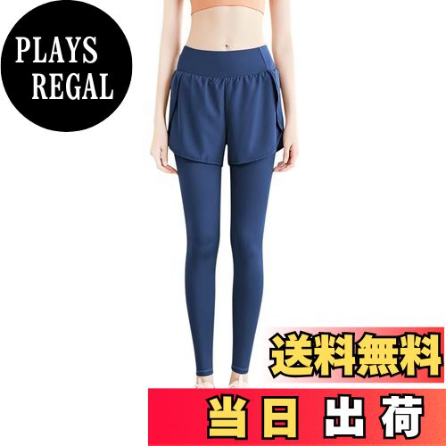 【送料無料】[Rovidorx] ヨガパンツ ランニングパンツ レディース ヨガウェア ピラティスウェア スポーツウェア トレーニングウェア ランニングウェア レギンス ジムウェア フィットネスウェア 美脚 速乾 色：ブルー、サイズ：S