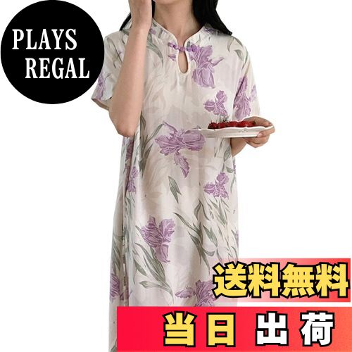 【送料無料】[Roiyezo] ルームウェア レディース 部屋着 外着可ワンピース レディース ネグリジェ ロン..