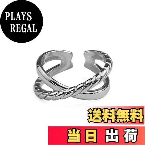 【送料無料】[Rockyu] 指輪 レディース シルバー おしゃれ リング フリーサイズ チタンリング 多連指輪..