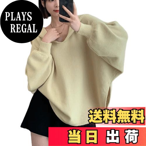 【送料無料】[Vincent house] パーカー レディース セーラー襟 Vネック 長袖 ゆったり 体型カバー 着痩..