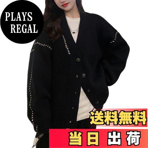 【送料無料】[Guooryvner] グオーリーブナー ニットカーディガン レディース シンプル 体型カバー春 秋..