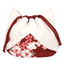 【送料無料】OTAKUMARKET 巾着袋 浴衣 バッグ 猫型 巾着ポーチ 小 袴 巾着 巾着バッグ 着物 和装 レディース 和柄 浴衣バッグ 七五三 卒業式 成人式 和風 小物 12カラー1点 色:C 赤系、サイズ:27CM×22CM
