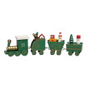 EnjoIt クリスマス列車 塗装木製クリスマスデコレーション ミニクリスマスツリートレイン クリスマス サンタ クリスマスデコレーション クリスマス用木製トレ...