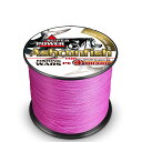 Ashconfish PEライン 釣り糸 X4 ピンク オレンジ 500m 1000m (0.4号 0.6号 0.8号 1号 1.2号 1.5号 2号 2.5号 3号 3.5号 4号 4.5号 5号 6号 7号 8号 9号 10号) 釣具 高強度 高感度 色:4編 ピンク 500M、サイズ:4編 ピンク 500M 0.6号(12LB/5.44KG)