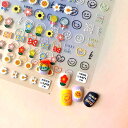 かわいい漫画ネイルアートステッカー 3D スティッキーネイルアートステッカー アニメ かわいいデザイン ネイルアートステッカー 女の子 キッズ レディース ネイルアートデコレーション用 色:かわいいスマイリー
