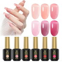 Biutee カラーネイルジェル 透け感ありジェル クリア 6色 8ml UV/LED対応 夏 ポリッシュタイプ ジェルネイル 色:6色セット、サイズ:6個アソ...