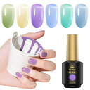 Biutee カラーネイルジェル 透け感ありジェル クリア 6色 8ml UV/LED対応 夏 ポリッシュタイプ ジェルネイル 色:A、サイズ:8ミリリットル ...