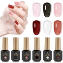 Biutee カラーネイルジェル 透け感ありジェル クリア 6色 8ml UV/LED対応 夏 ポリッシュタイプ ジェルネイル 色:C